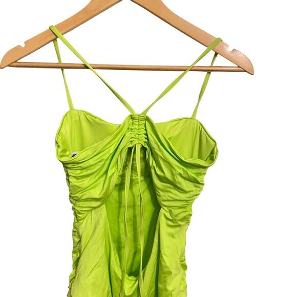 SOLUNA Skies One Piece Shirred Side Swimsuit Lime M - Picture 7 of 10